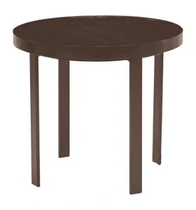 Aluminum Slat End Table - 24 Round - Rich Earth