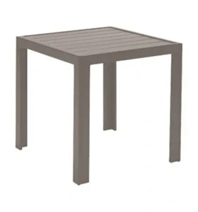 Aluminum Slat End Table - 24 Square - Graphite