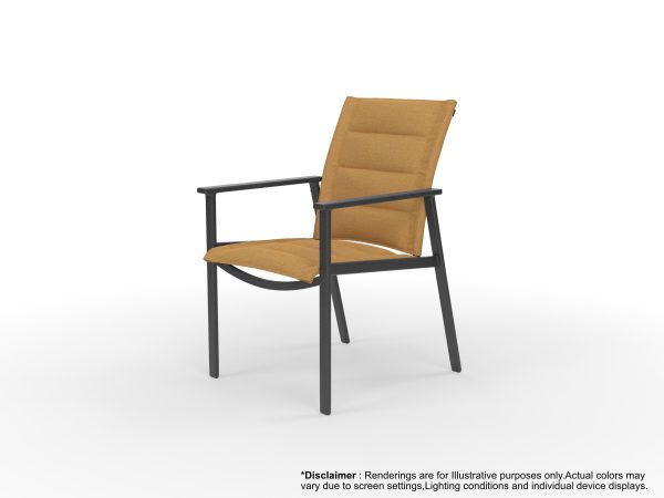 Avana Padded Sling Dining Arm Chair