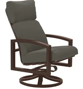 Lakeside High Back Swivel Rocker Cushion - Rich Earth Frame, Carbon Fabric