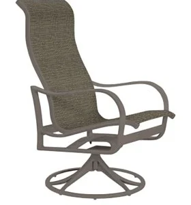 Shoreline Sling High Back Swivel Rocker - Graphite Frame, Gaviota Sling